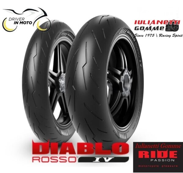 COPPIA 200/60R17 120/70 R17 Pirelli Diablo Rosso IV 4